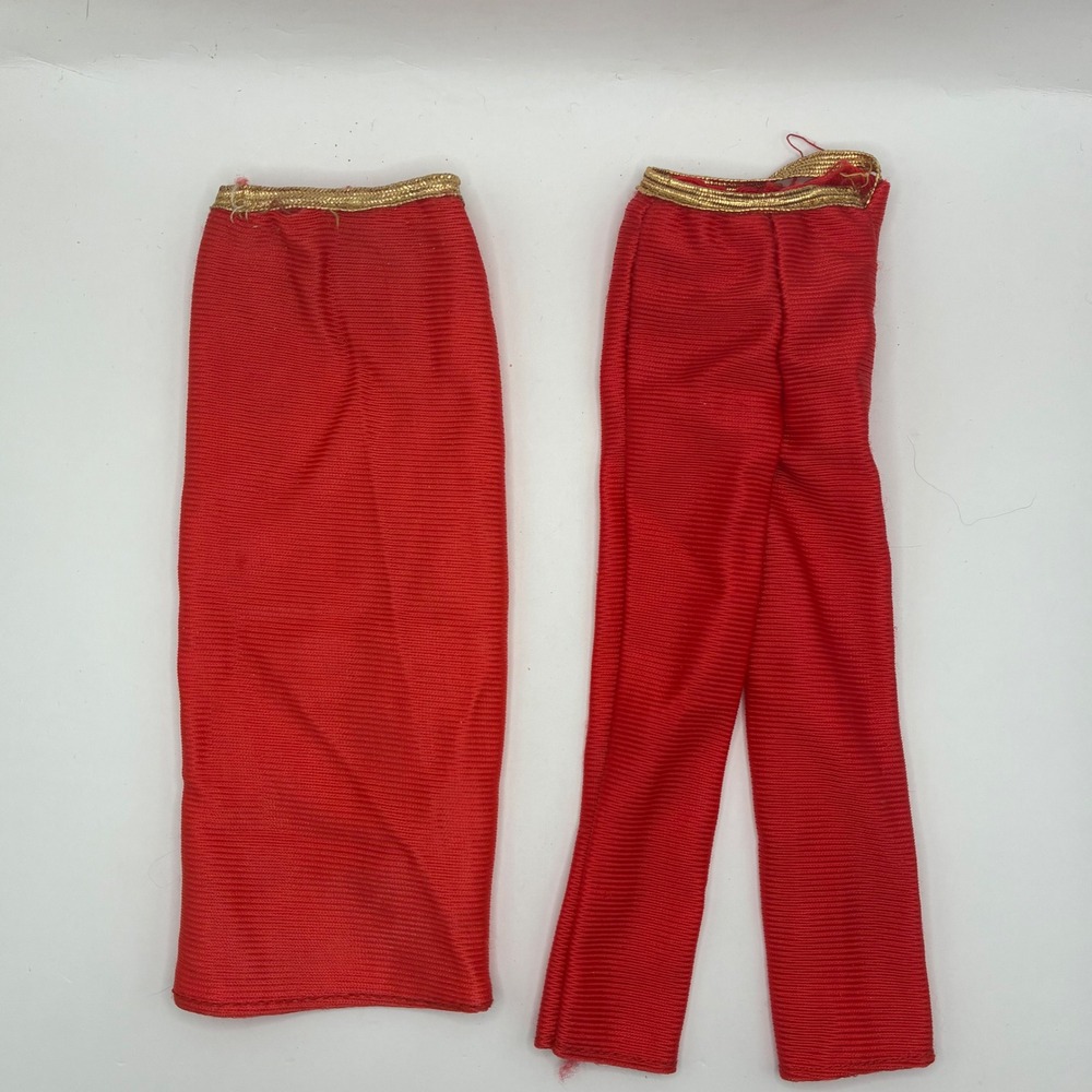 Vintage Barbie Superstar Fashion Photo #2210 Red Gold Skirt Pants 1977 1978